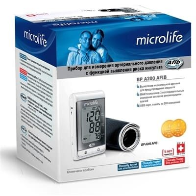 Тонометр Microlife ВР A200 Afib автоматичний з мережевим адаптером