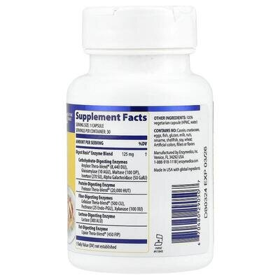 Травні ферменти Enzymedica Digest Basic, 30 капсул