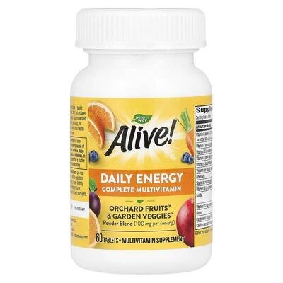 Мультивітаміни Nature's Way Alive Daily Energy, 60 пігулок
