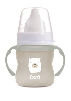 Чашка Lovi Buddy Bear, тренувальна, сіра, 35/302, від 6 месяцев, 150 мл