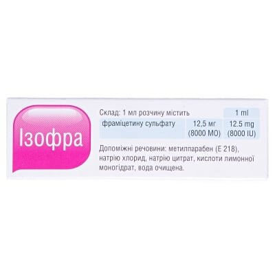 Ізофра спрей наз., р-н 8000 МО/мл по 15 мл у флак.