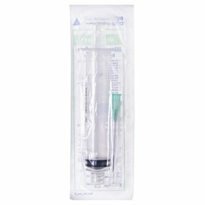 Шприц 10 мл Medicare Syringe 3-компонентний з голкою 21G (0,8 мм х 38 мм), 1 штука