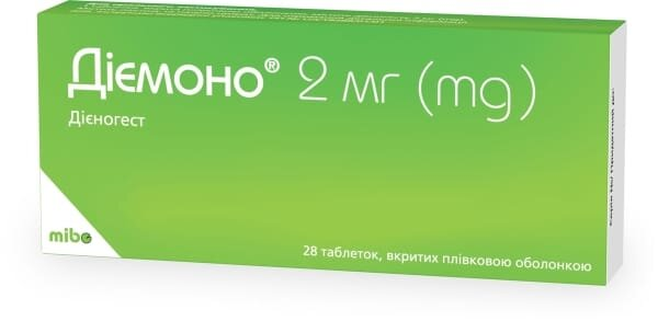 Діємоно таблетки, в/плів. обол. по 2 мг №28