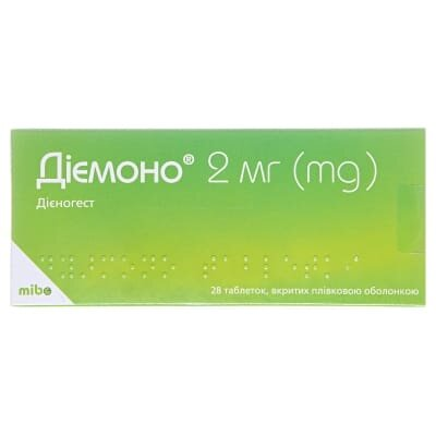 Діємоно таблетки, в/плів. обол. по 2 мг №28