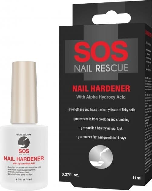 Засіб для нігтів Sos Nail Rescue Зміцнювач нігтів з альфа-гідроксікислотою, 11 мл