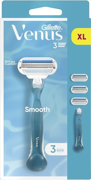 Набір Venus 3 Smooth станок (бритва) + змінні картриджі (леза) 3 шт