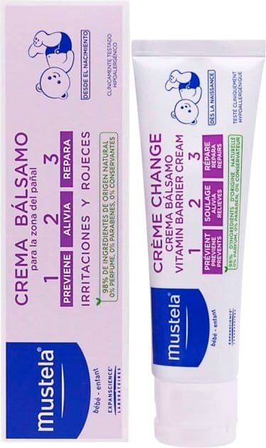 Крем під підгузок Mustela Bebe Vitamin Barrier Cream 1-2-3, 50 мл