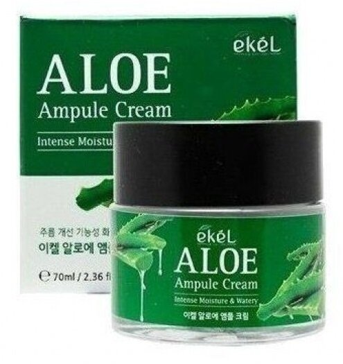 Крем для обличчя Ekel Aloe ампульний з екстрактом алое зволожуючий і заспокійливий, 70 мл