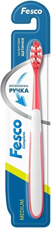 Зубна щітка Fesco Complete Medium, середнього ступеня жорсткості, 1 штука