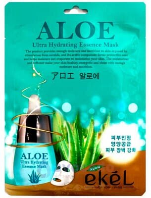 Маска тканинна для обличчя Ekel Aloe протизапальна з екстрактом алое, 25 мл