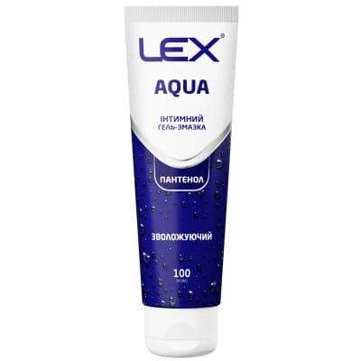 Гель-змазка інтимна Lex Aqua зволожуючий з пантенолом (лубрикант), 100 мл