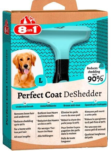 Дешеддер для собак 8in1 Perfect Coat, розмір L, 10 см
