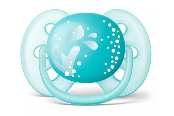 Пустушка силіконова Philips Avent Ultra Soft SCF226/22, 6-18 місяців, для хлопчиків, 2 шт
