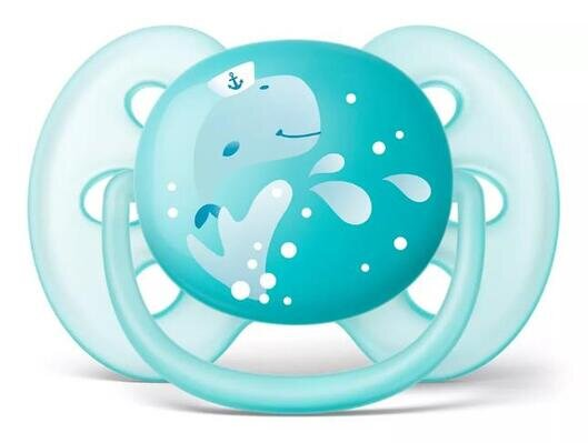 Пустушка силіконова Philips Avent Ultra Soft SCF226/22, 6-18 місяців, для хлопчиків, 2 шт