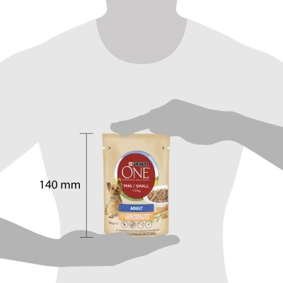 Корм вологий для собак Purina One Mini Adult з куркою, морквою і зеленою квасолею в підливі, 100 г
