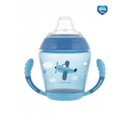 Кружка-непроливайка Canpol babies Toys з м'яким силіконовим носиком, синя, 56/502_blu, 230 мл