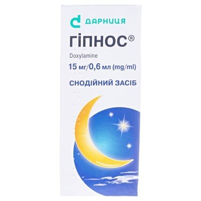 Гіпнос краплі ор., р-н 15 мг/0,6 мл по 50 мл у флак.-крап.