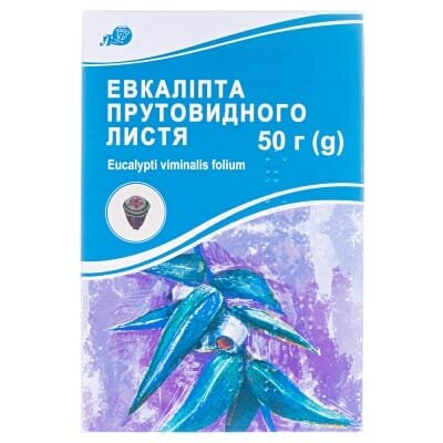 Евкаліпта прутовидного листя по 50 г у пак.
