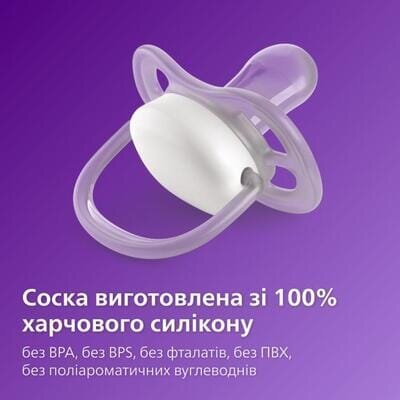 Пустушка силіконова Philips Avent Ultra Air SCF085/58 ортодонтична , 0-6 місяців, 2 шт