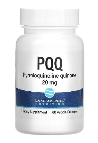 Пірролохінолінхінон Lake Avenue Nutrition PQQ 20 мг, 60 веганських капсул
