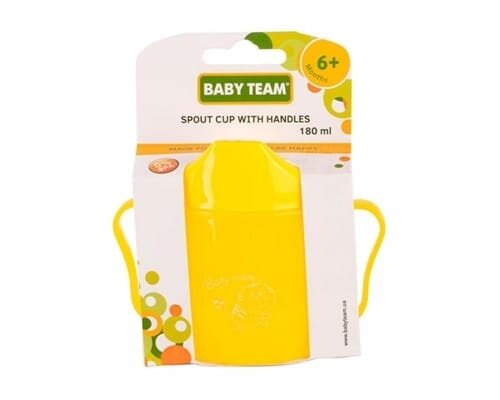 Поїльник Baby Team 5007 зі спаутом і ручками, від 6 місяців, 180 мл
