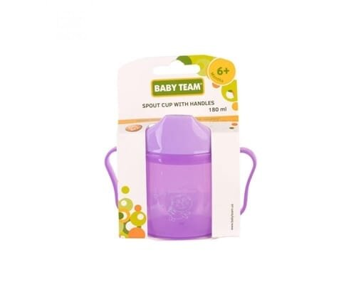 Поїльник Baby Team 5007 зі спаутом і ручками, від 6 місяців, 180 мл