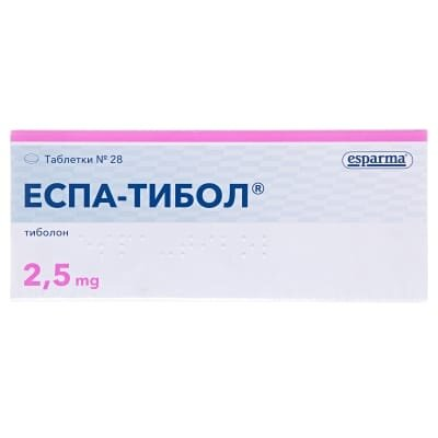 Еспа-тибол таблетки по 2.5 мг №28 (28х1)