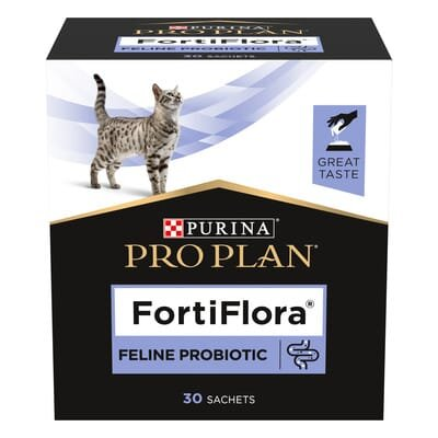 Корм додатковий Purina Pro Plan FortiFlora Feline Probiotic пробіотик для дорослих котів та кошенят порошок по 1 г, 30 пакетів
