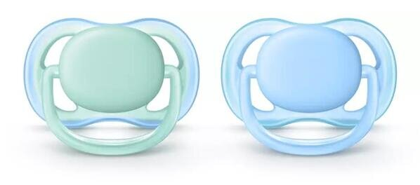 Пустушка силіконова Philips Avent Ultra Air SCF244/20, 0-6 місяців, 2 шт