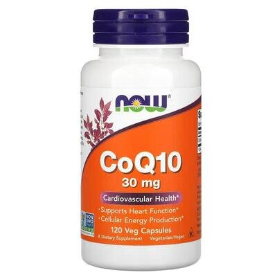 Коензим Q10 NOW CoQ10 30 мг вег. капсули №120