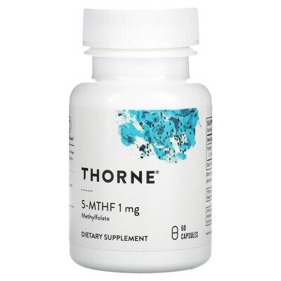 Метилфолат 5-МТГФ Thorne Research 5-MTHF 1 мг капсули №60