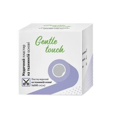 Пластир медичний Gentle touch на тканинній основі 5 см х 500 см, 1 штука