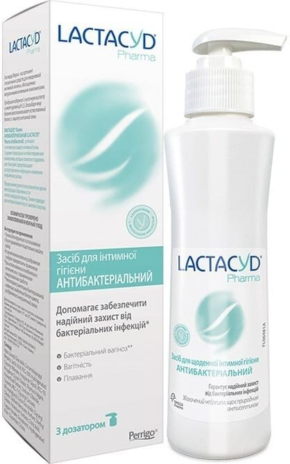 Засіб для інтимної гігієни Lactacyd Pharma Антибактеріальний, з дозатором, 250 мл