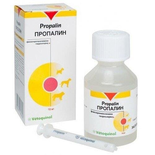 Пропалін Vetoquinol сироп при нетриманні сечі у собак, 100 мл