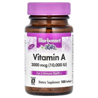 Вітамін A 3000 мкг Bluebonnet Nutrition, 100 капсул