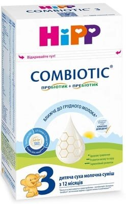 Суміш суха молочна HiPP Combiotic 3, для дітей з 12 місяців, 500 г
