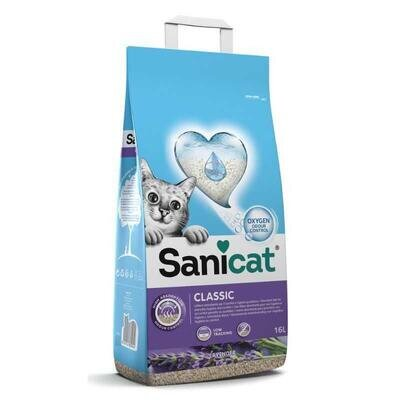 Наповнювач для котячого туалету Sanicat Classic мінеральний, з ароматом лаванди, 11 кг (16 л)