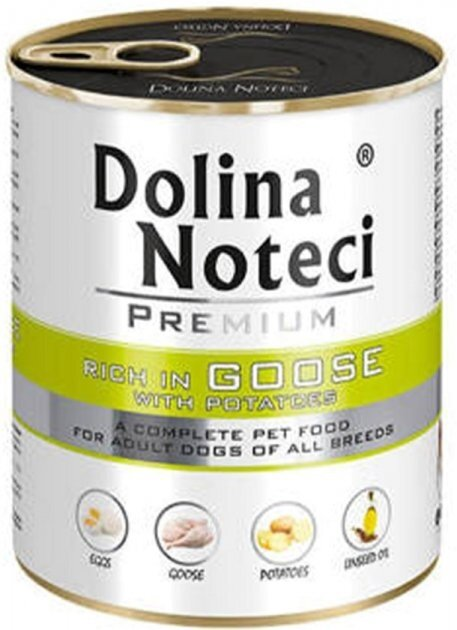 Консерва для собак Dolina Noteci Premium Гусок з картоплею, 800 г