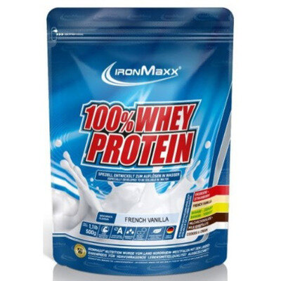 Протеїн IronMaxx 100% Whey Protein Французька ваніль, 500 г (пакет)
