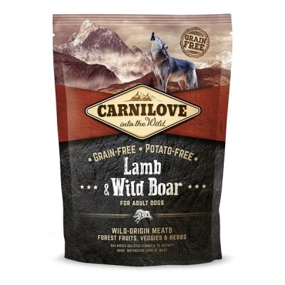 Корм сухий для дорослих собак Carnilove Adult Lamb & Wild Boar з ягнятком та диким кабаном, 1,5 кг
