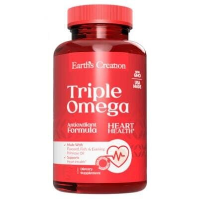 Потрійна Омега з примулою Earth's Creation Triple Omega with Primrose, 200 гелевих капсул