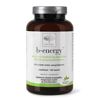 Комплекс вітамінів групи-B + магній New Nordic B-Energy капсули №180