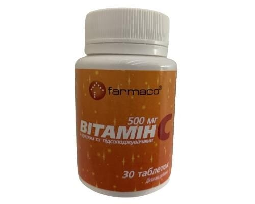Вітамін С 500 мг Farmaco таблетки №30