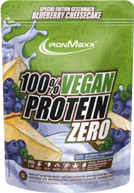 Протеїн IronMaxx 100% Vegan Protein Zero Чорничний чізкейк, 500 г