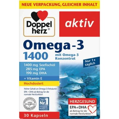 Доппельгерц Актив Омега-3 1400 з концентратом Омега-3 капсули №30
