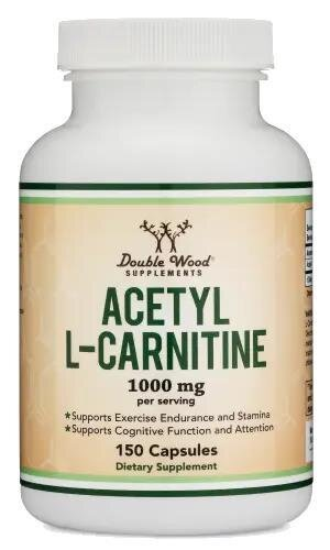 Ацетил L-Карнітин Double Wood Acetyl L-Carnitine 1000 мг, 150 капсул