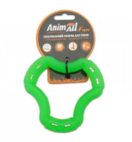 Іграшка для собак AnimAll Fun Кільце 6 боків 20 см зелене
