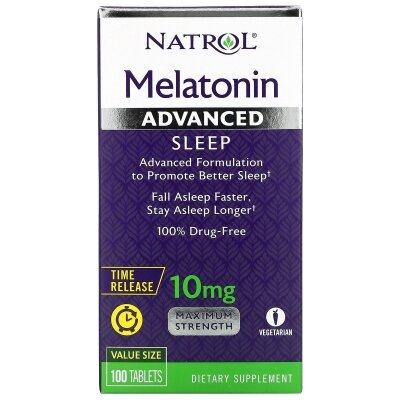 Мелатонін Natrol Melatonin Anvanced Sleep 10 мг, 100 таблеток