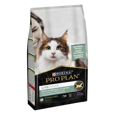 Корм сухий для стерилізованих котів Purina Pro Plan LiveClear для зменшення алергенів на шерсті з індичкою, 1,4 кг