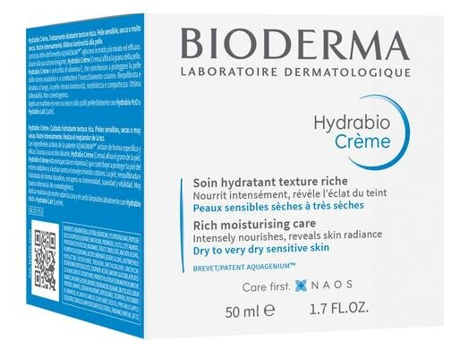 Крем для обличчя Bioderma Hydrabio Rich насичений зволожуючий для чутливої зневодненої шкіри, 50 мл